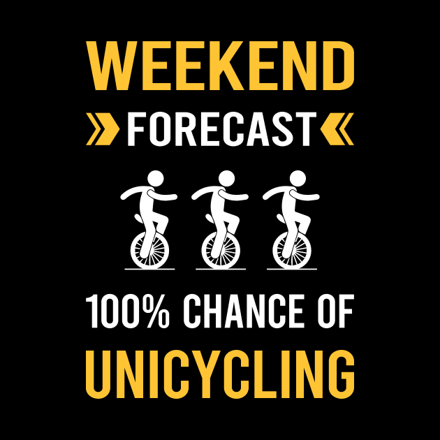 Weekend Forecast Unicycling Unicycle Unicyclist by Good Day