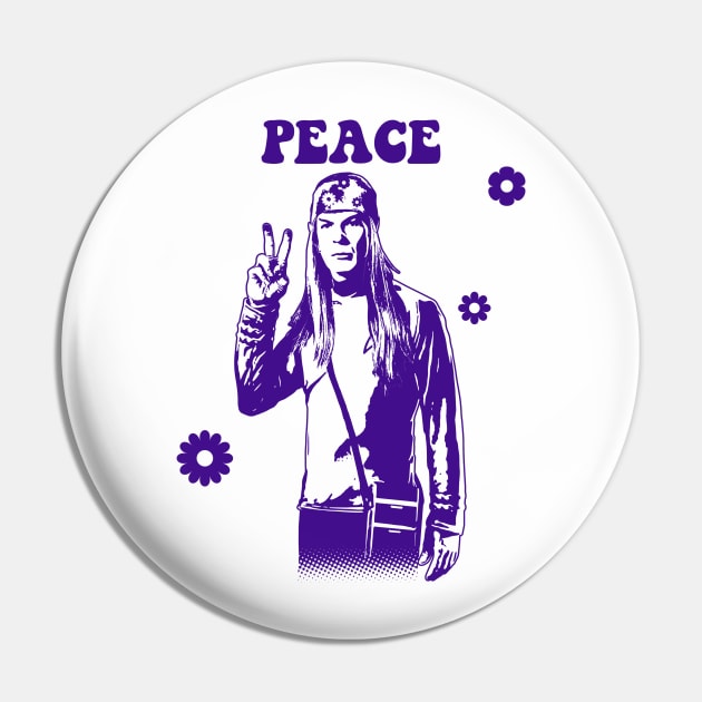 STAR TREK - Peace Hippie  2.0 - tie dye Pin by ROBZILLA