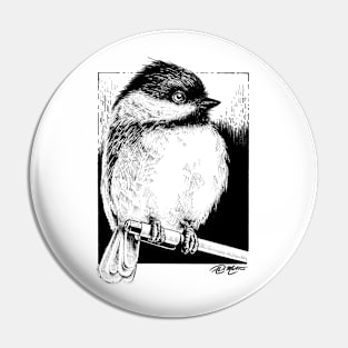 Pen & Chickadee Pin