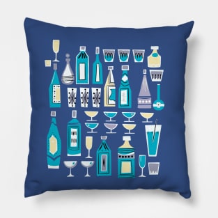 Happy Hour Vintage Cocktail Time Pillow