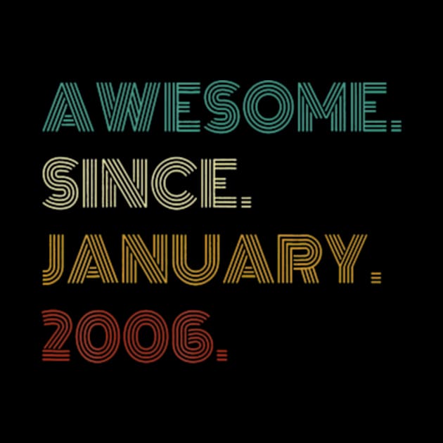 Years Old Awesome Since January 2006 18th Birthday by Cristian Torres