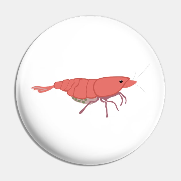 Preggo Cherry Shrimp Pin by DestructoKitty