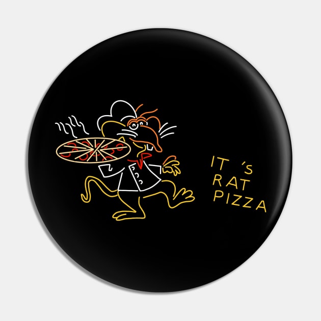 It's Rat Pizza Marquee Pin by Casey Entertainment Cheese