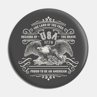 America 1776 Land Of The Free Pin