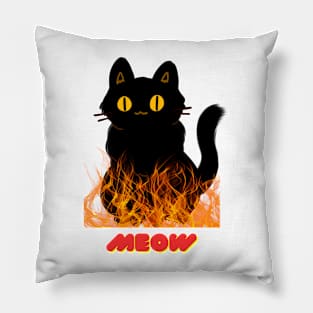 FIRE CAT Pillow