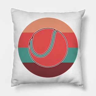 Tennis Ball in Retro Colors Pillow