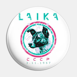 Laika the Space Dog Pin