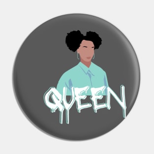 Queen Girl Green v1 Pin