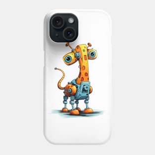 Cartoon giraffe robots. T-Shirt, Sticker. Phone Case