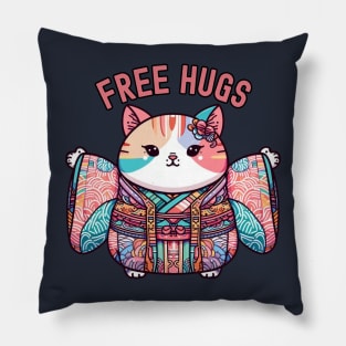 Free hugs from Japanese cat Pillow