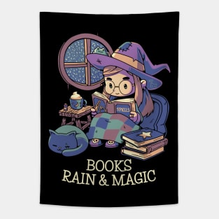 Books Rain & Magic // Spooky Halloween Fall Witch Tapestry