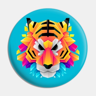 Cutout Tiger Face Pin