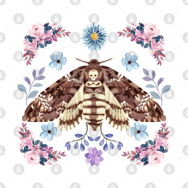 Deathshead Hawkmoth Forest Symmetry by TrapperWeasel