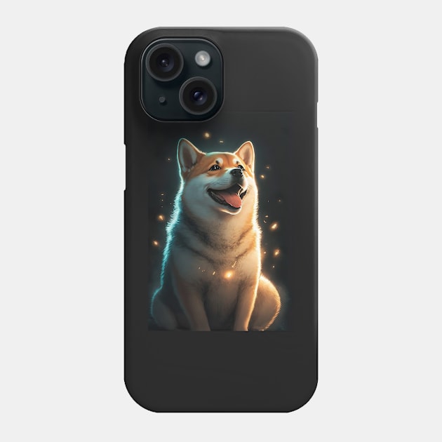 Happy Shiba Inu Dog Phone Case by KoolArtDistrict