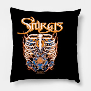 Sturgis engine in a Rib Cage Pillow