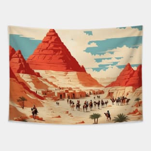 Wadi Al-Hitan Egypt Vintage Poster Tourism Tapestry