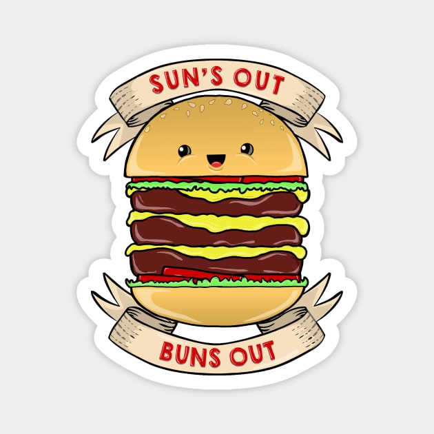 Sun's Out. Buns Out Magnet by toruandmidori