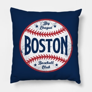 Boston Retro Big League Baseball - Navy Pillow