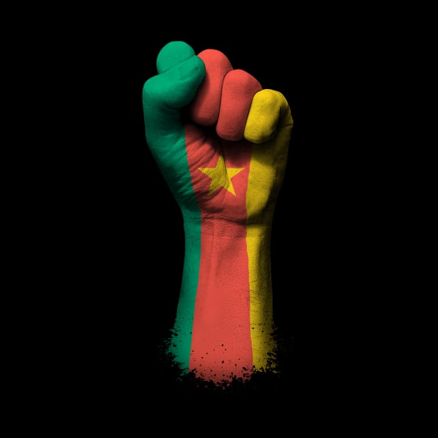 Flag of Cameroon on a Raised Clenched Fist by jeffbartels