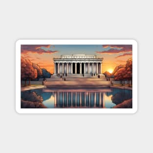 Lincoln Memorial at Sunset Magnet
