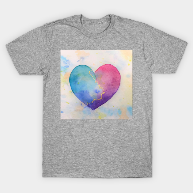 Heart Fault Line - Heart - T-Shirt | TeePublic