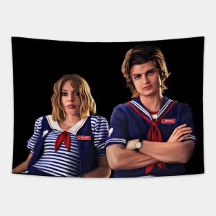 Robin and Steve Harrington (Original Drawing) Tapestry