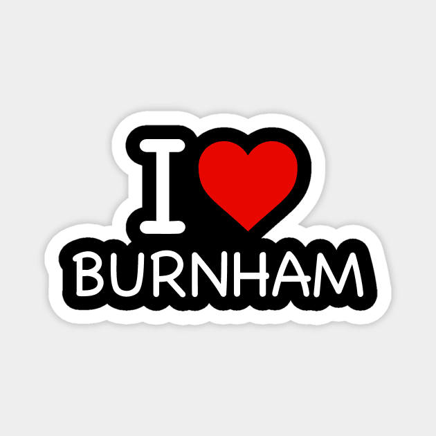 Burnham - I Love Icon Magnet by Sunday Monday Podcast