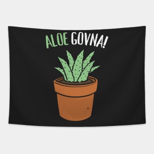 Aloe Govna Funny Succulent Pun Tapestry
