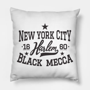 Black Mecca Harlem New York - Harlem Logo - Black Mecca Harlem Shirt Pillow