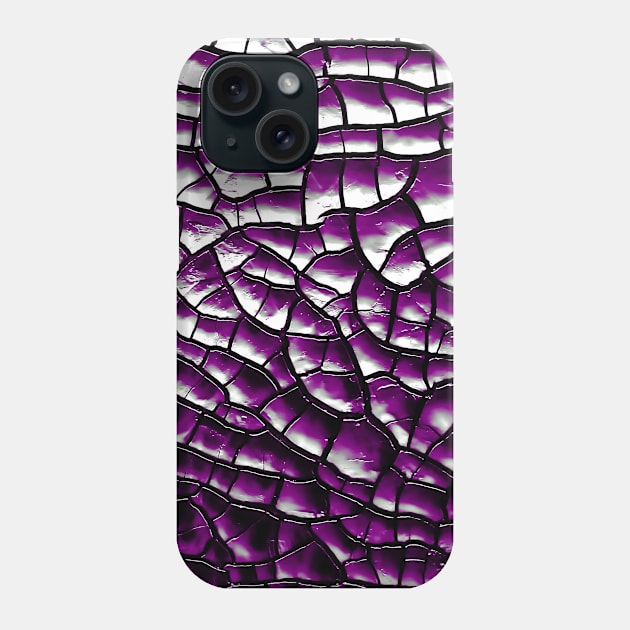 Asexual Pride Dry Cracked Texture Phone Case by VernenInk