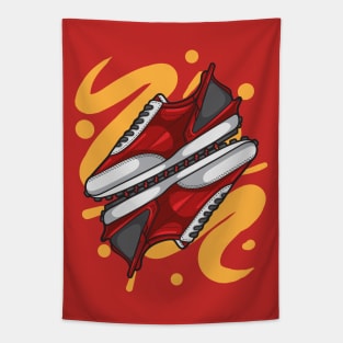 DyBreak Red Retro Sneaker Tapestry