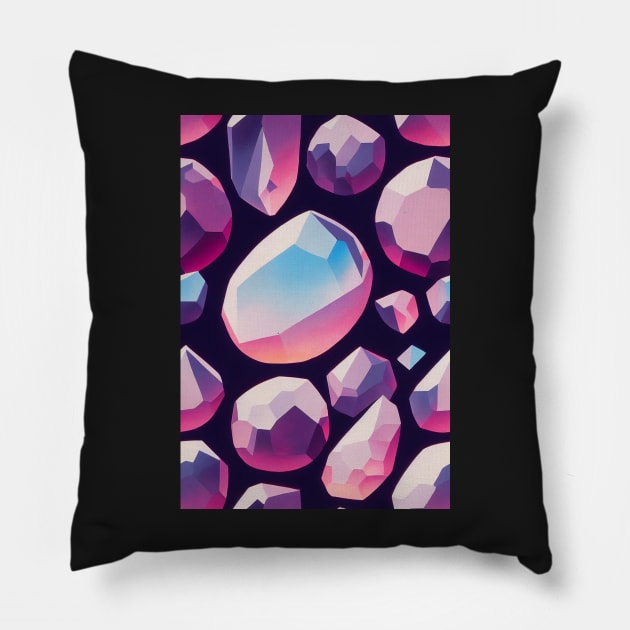 Jewel Pattern - Pink Quartz, for a bit of luxury in your life! #4 Pillow by Endless-Designs