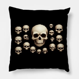 Pixel skulls Pillow