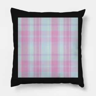 Pastel Aesthetic Conall 2 Hand Drawn Textured Plaid Pattern Pillow