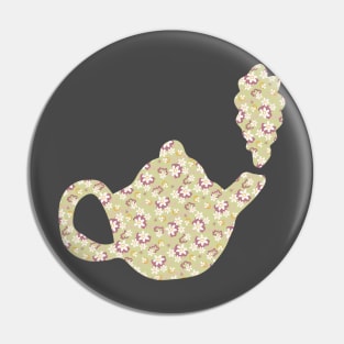 Tea Shirt - Green & Floral Pin