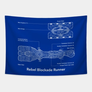 Bebel Blockade Runner Blueprints Tapestry