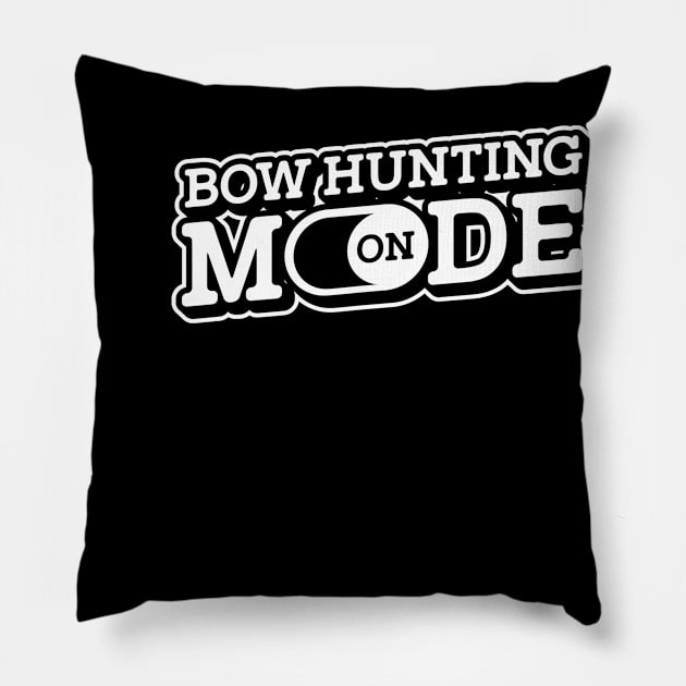 Bow hunting mode on deer buck archery archer bow Pillow by Tianna Bahringer
