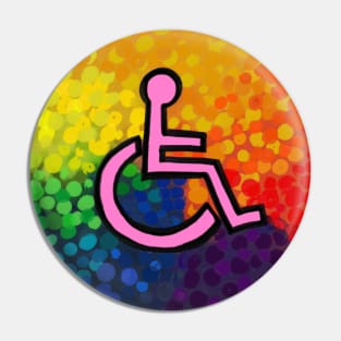 Rainbow Wheelchair Accessibility Pin