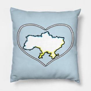 Ukrainian map Pillow