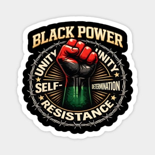 Black Power Fist – Unity, Resistance & Self-Determination Magnet
