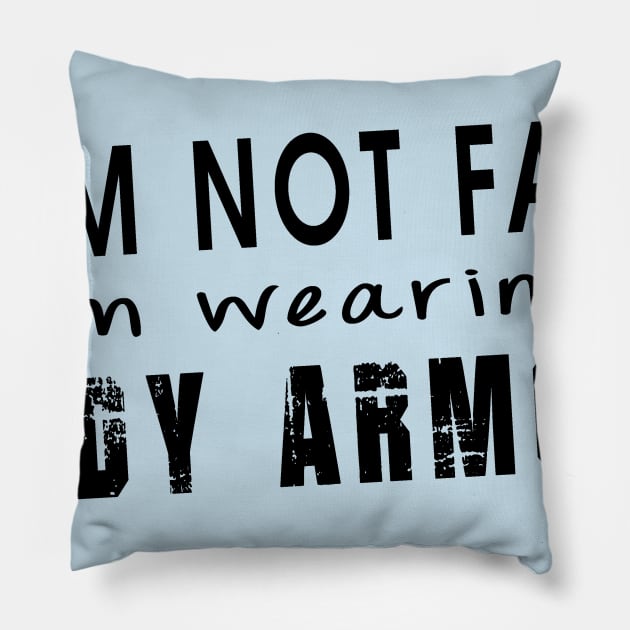 Not fat... Body armor  (Light tees) Pillow by Illustratorator