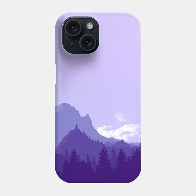 Purple Landscape Phone Case by AndreMartinez