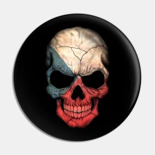 Czech Flag Skull Pin