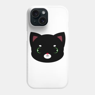 Cute Black Cat With Pink Nose Phone Case