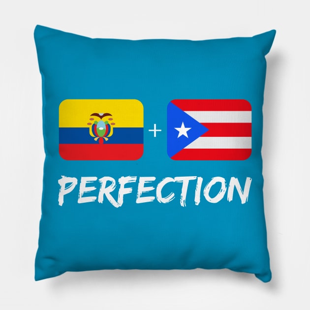 Ecuadorian Plus Puerto Rican Perfection Mix Heritage Pillow by Just Rep It!!