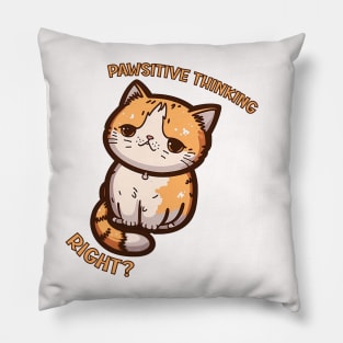 Sarcastic Cat, Stay Positive, Right? Pillow