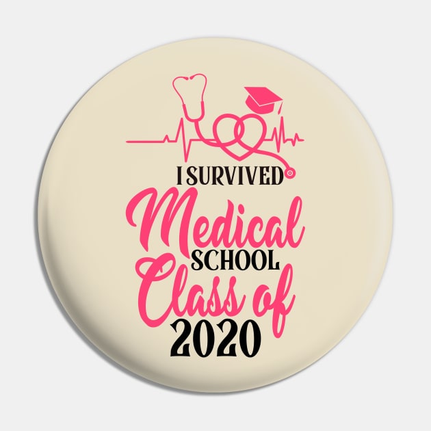 I Survived Medical School Class of 2020 Pin by Amineharoni