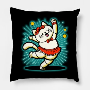 cat dancing Pillow