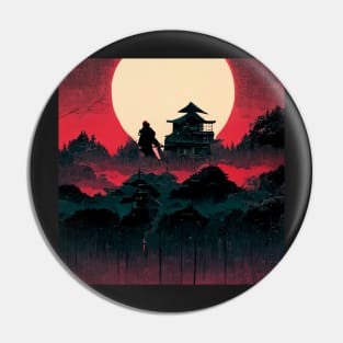 Japanese Samurai House - best selling Pin