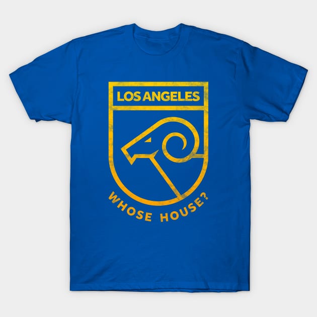 BooTeeQue Los Angeles Rams Tailgate Party Shirt - Whose House? Rams House Women's T-Shirt